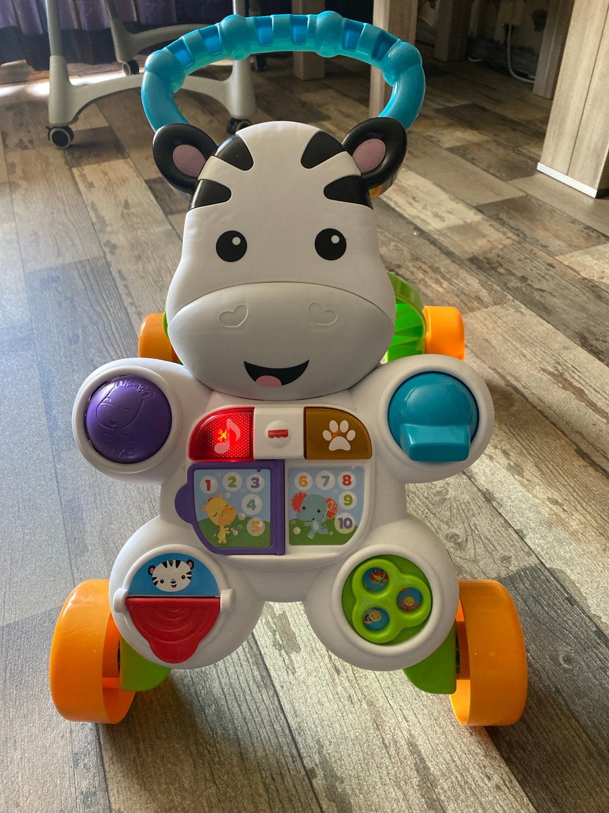 Fisher-Price Zebra Loopwagentje met Activiteiten., Ophalen, Zo goed als nieuw, Overige typen, Met licht