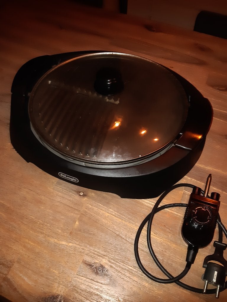 Grillplaat met deksel ..de longi, Ophalen of Verzenden, Gebruikt