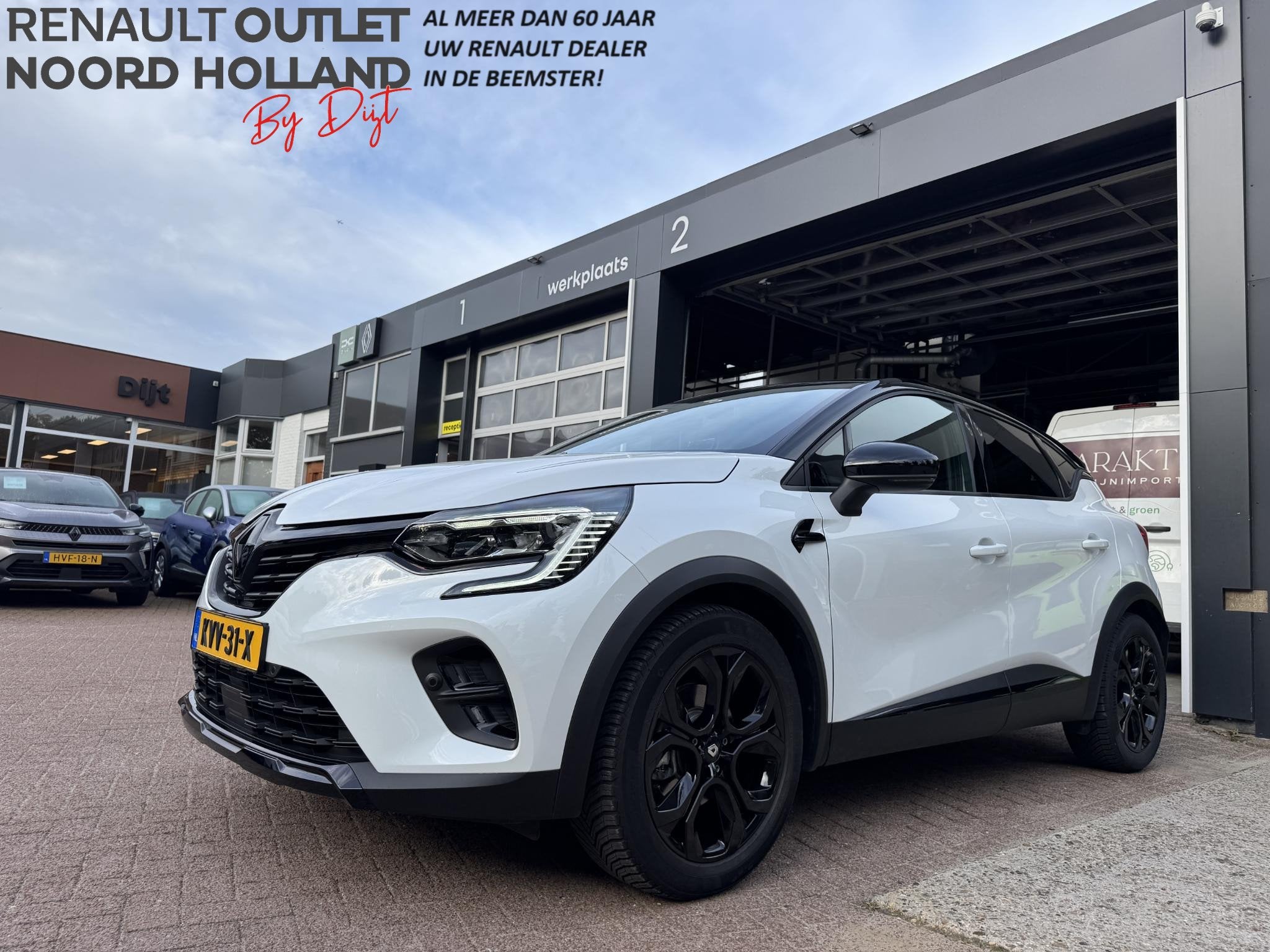Renault Captur 1.6 E-Tech Hybrid 145 Rive Gauche, Gebruikt, 715 kg, Leder en Stof, Wit