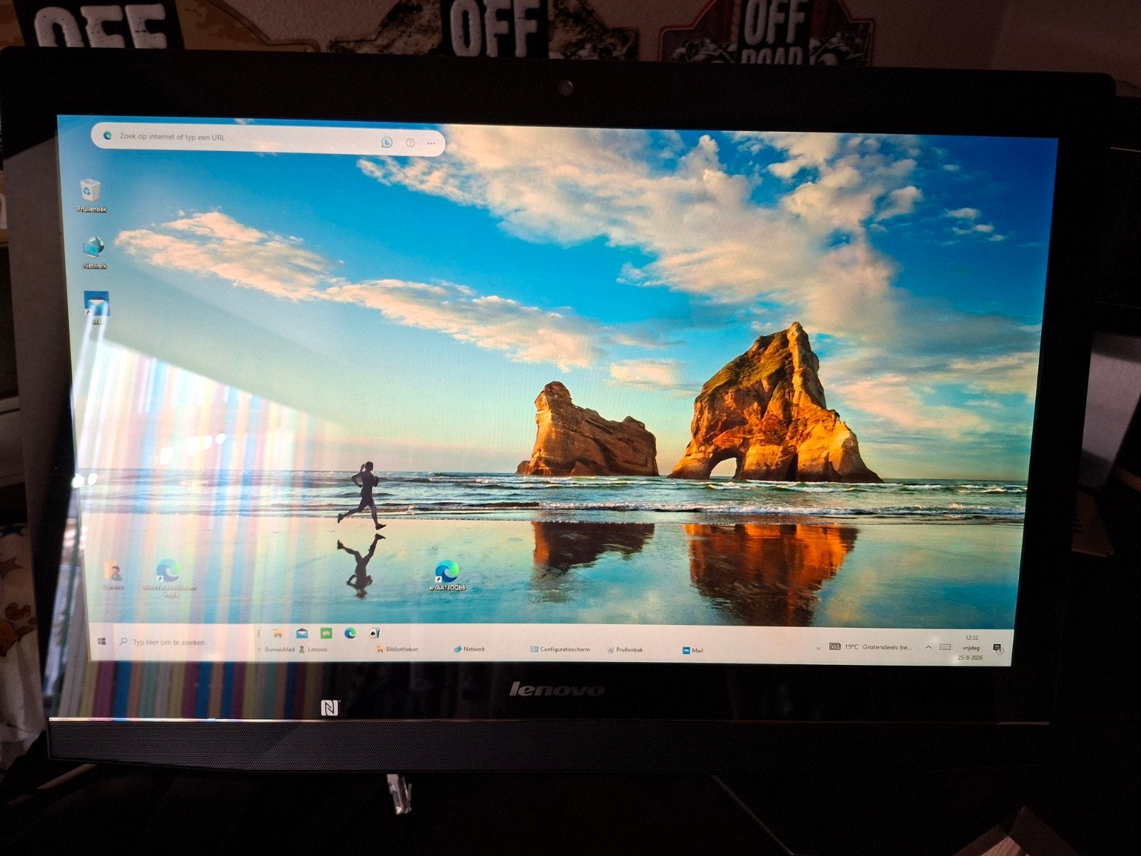Lenovo All-in-One PC i5, 240GB SSD, 23.8" Touchscreen, Ophalen, 240 GB SSD, Gebruikt, Met monitor