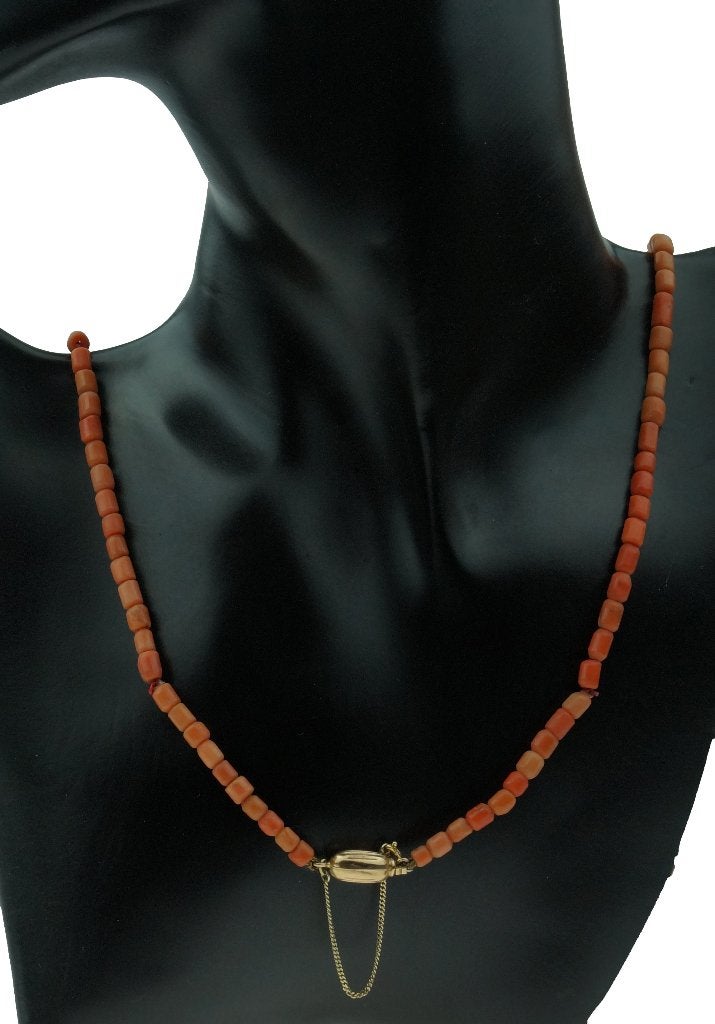 Antieke bloedkoraal ketting 14k slot goud dames aanbieding, Sieraden, Tassen en Uiterlijk, Antieke sieraden, Verzenden, Goud, Ketting