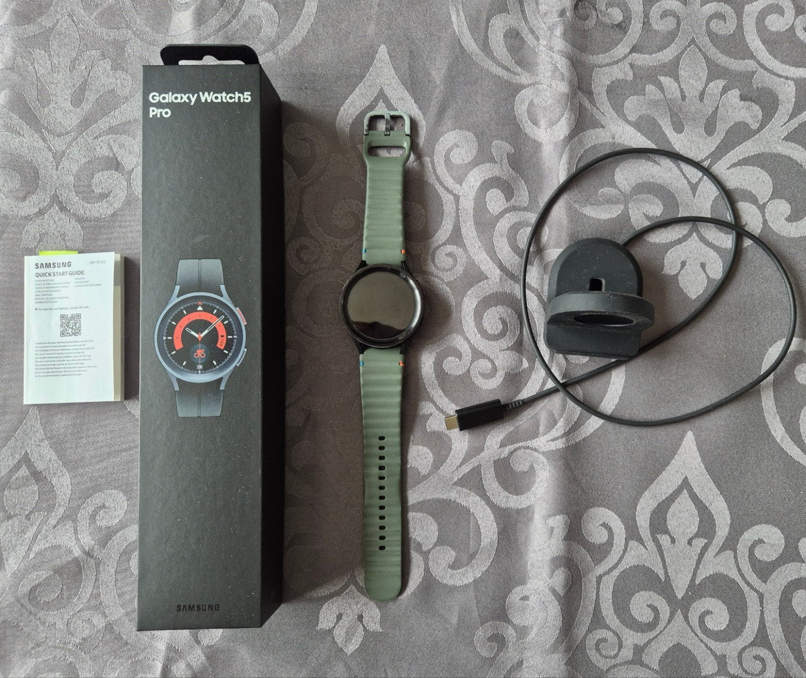 Galaxy watch5 Pro, Gebruikt, Zwart, Samsung ⌚️, Ophalen of Verzenden