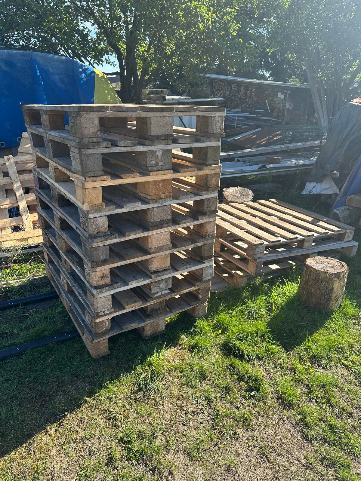 3 gebruikte Euro paletten, Ophalen, Gebruikt, 50 mm of meer, Pallet