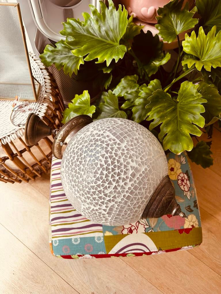 Ibiza stijl glazen lamp - Zeer goede staat, Ophalen of Verzenden, Gebruikt, Bohemian