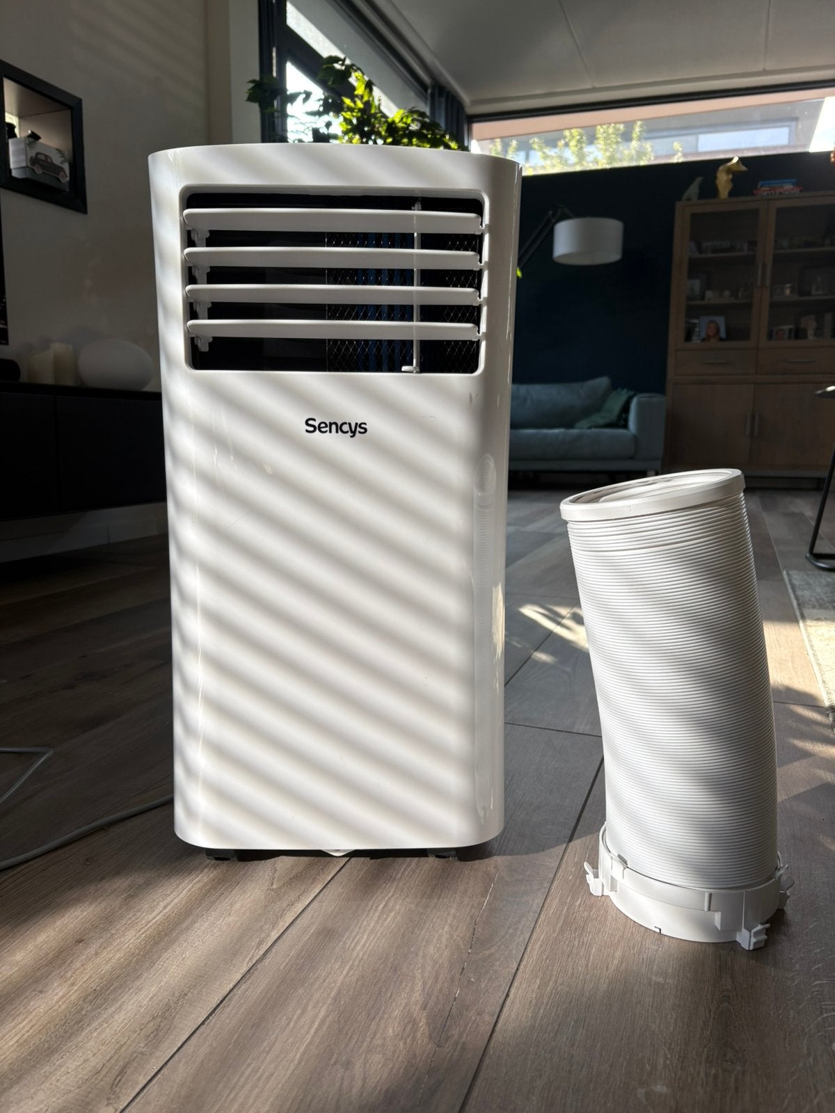 Sencys mobiele airco met raamafdichting, Witgoed en Apparatuur, Ophalen, Minder dan 60 m³, 3 snelheden of meer, Zo goed als nieuw