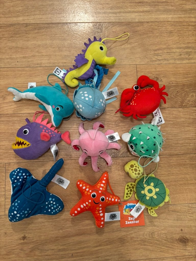 Lidl aquamini’s zeedieren knuffel set compleet 10 stuks!, Lidl, Ophalen of Verzenden