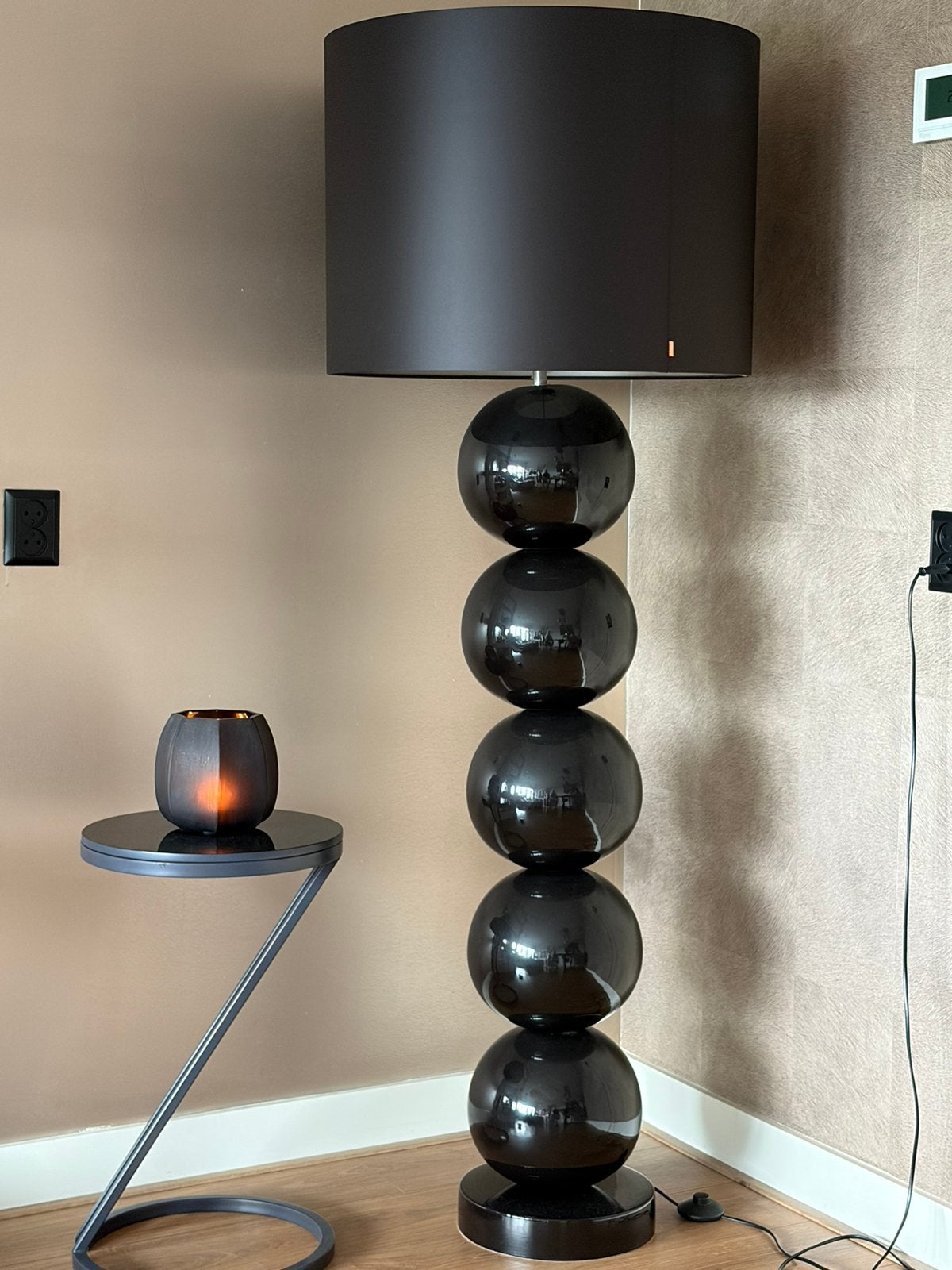 Milano Stout Verlichting Luxe Bollen Vloerlamp Arowonen ZGAN, Huis en Inrichting, Ophalen, Textiel, E27 (groot), 150 tot 200 cm