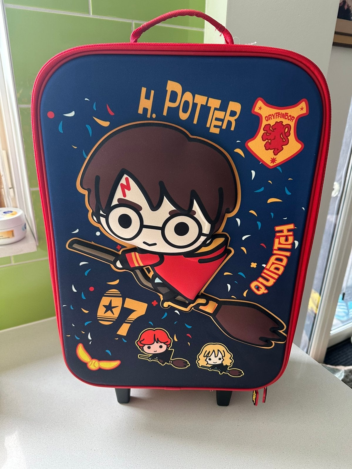 Harry Potter koffer met wieltjes NIEUW!, 40 tot 60 cm, 30 cm of meer, Blauw, Nieuw