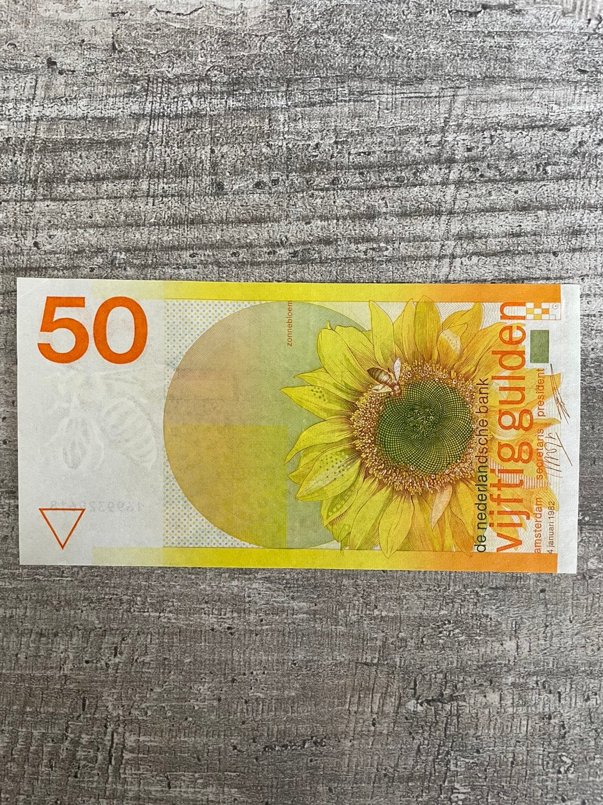 Prachtige 50 gulden zonnebloem, Postzegels en Munten, Bankbiljetten | Nederland, Ophalen of Verzenden, 50 gulden