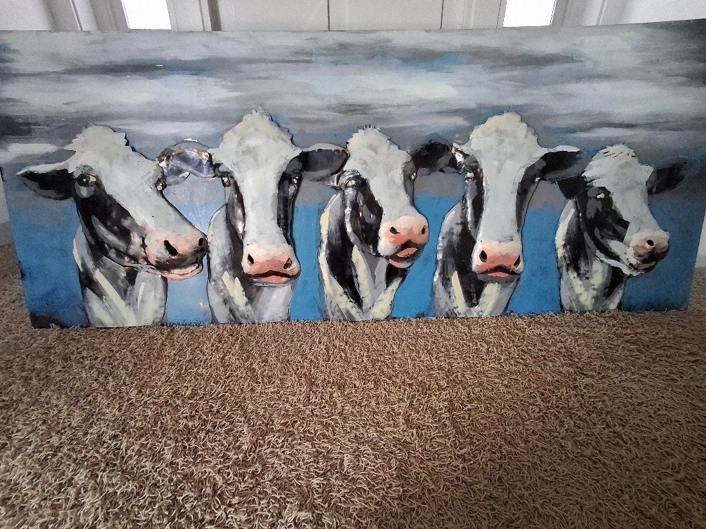 3D metalen kunstwerk (schilderij), Ophalen, 50 – 75, 125 cm of meer, Zo goed als nieuw