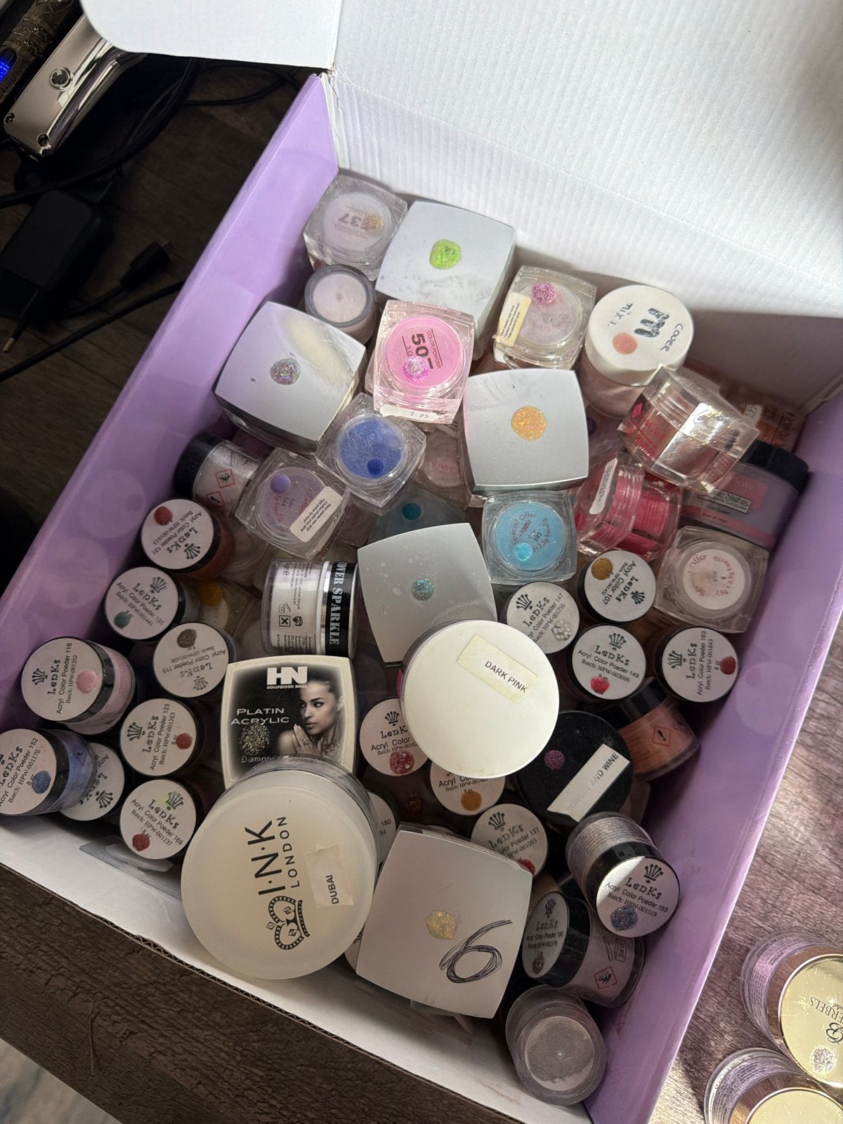 Grote collectie acrylpoeder en glitters voor nagels, Ophalen of Verzenden, Zo goed als nieuw, Overige typen
