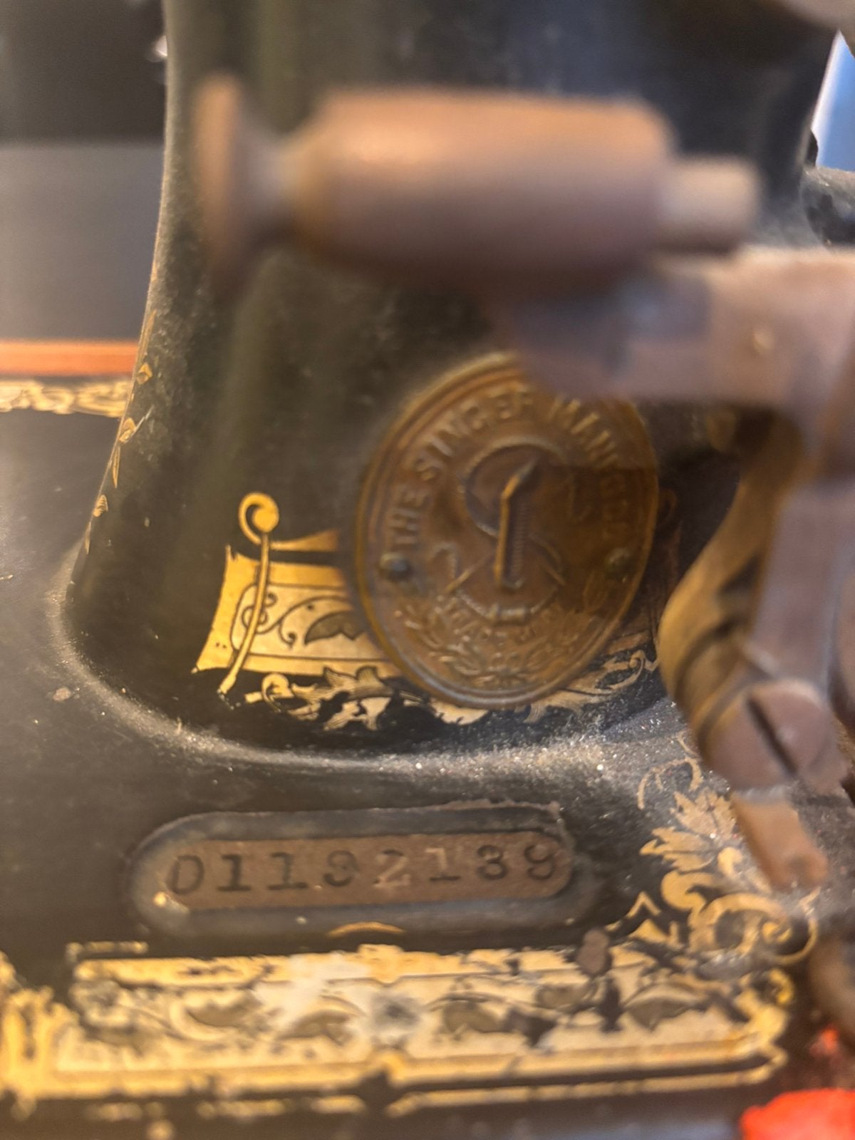 Antieke Singer Model 28 handnaaimachine – ca. 1909, Ophalen