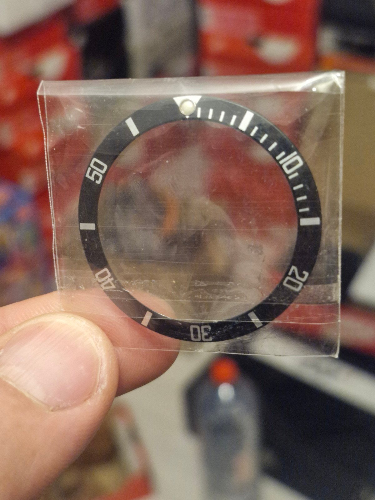 Originele Rolex Submariner Bezel Insert 16610 saffierglas, Ophalen of Verzenden, Polshorloge