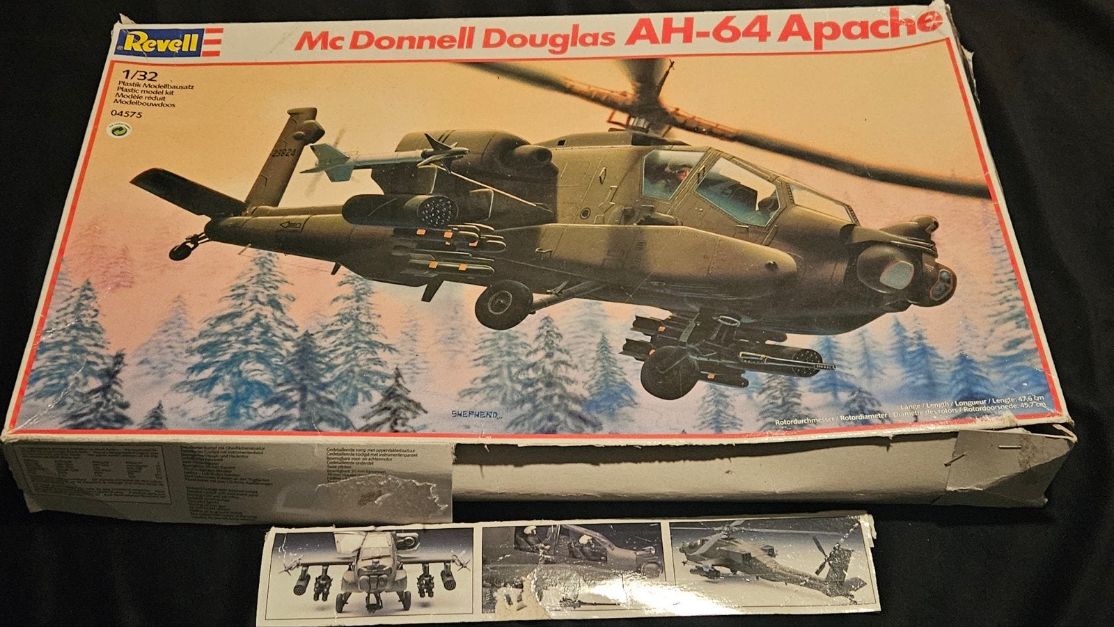Revell McDonnell Douglas AH-64 Apache 1/32, Ophalen of Verzenden, Gebruikt, Groter dan 1:72, Revell