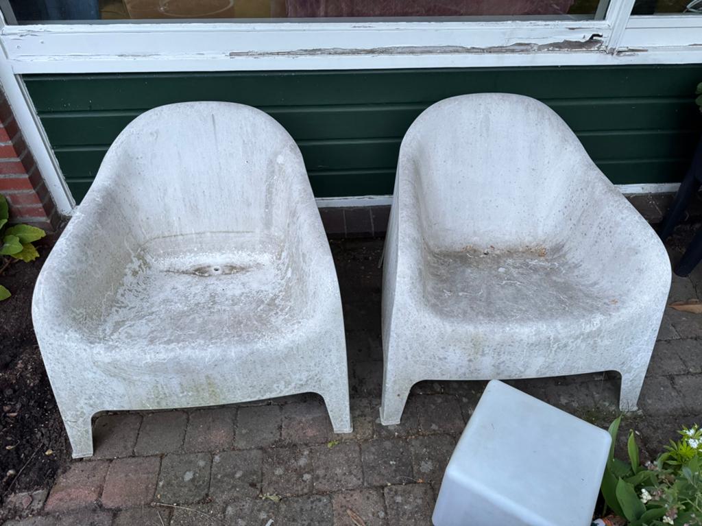 Ikea terras stoelen zitten heerlijk niet de mooiste meer, Tuin en Terras, Tuinstoelen, Ophalen, Gebruikt, Kunststof
