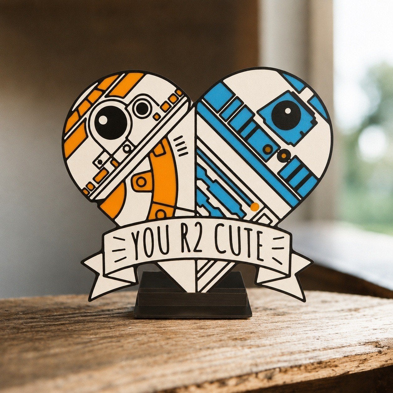 Star Wars R2-D2 & BB-8 Hart Decoratie - You R2 Cute, Ophalen of Verzenden, Nieuw