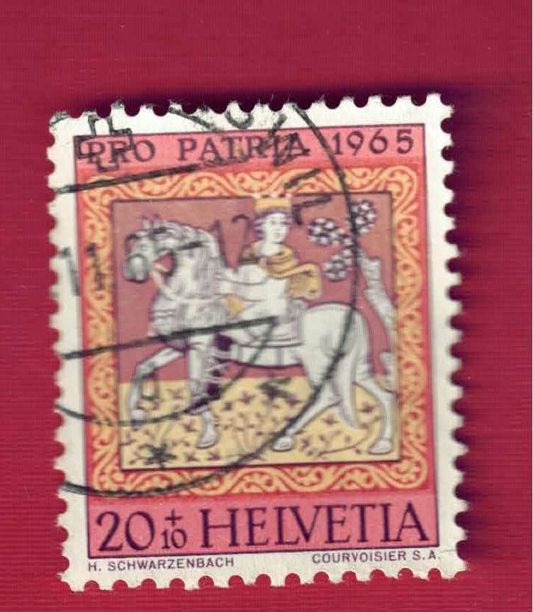 Fauna - Dieren - Paarden - Zwitserland - Pro Patria 20 + 10r, Postzegels en Munten, Postzegels | Thematische zegels, Ophalen of Verzenden