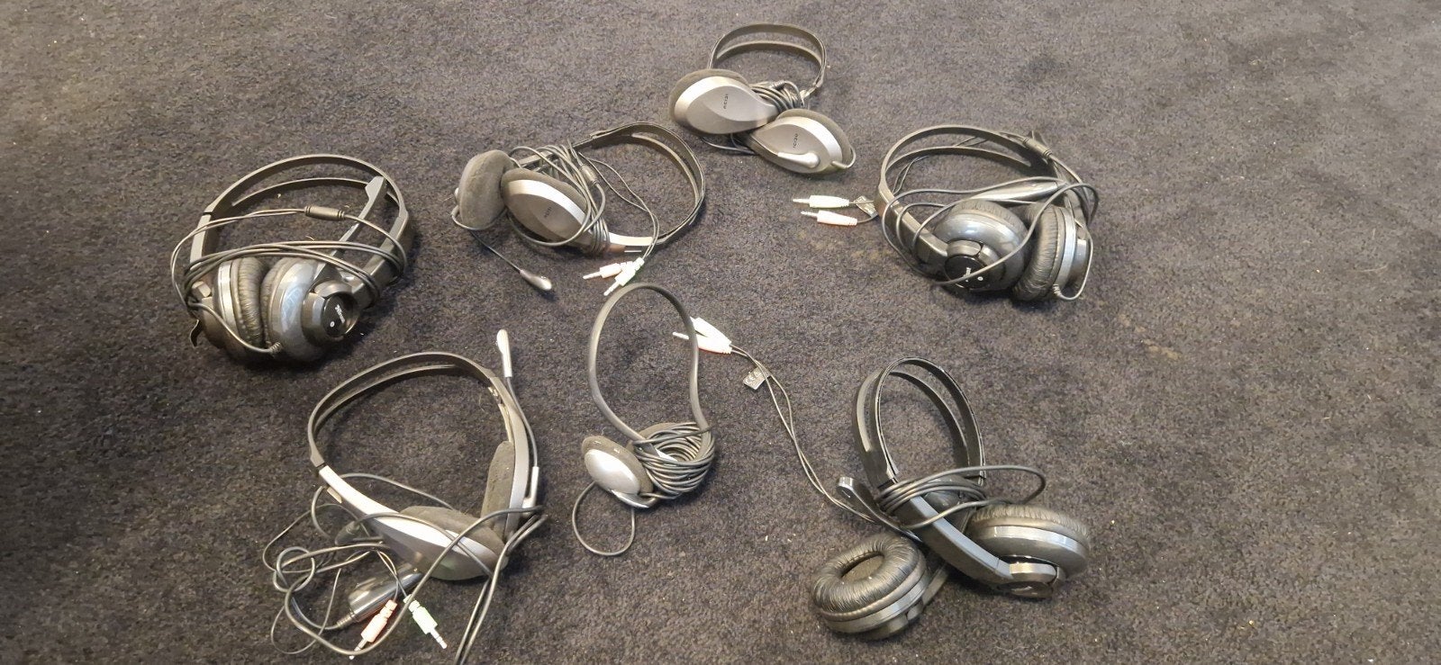 6x Koptelefoons met microfoon - Diverse merken in 1 koop!, Audio, Tv en Foto, Koptelefoons, Overige merken, Gebruikt, Ophalen of Verzenden