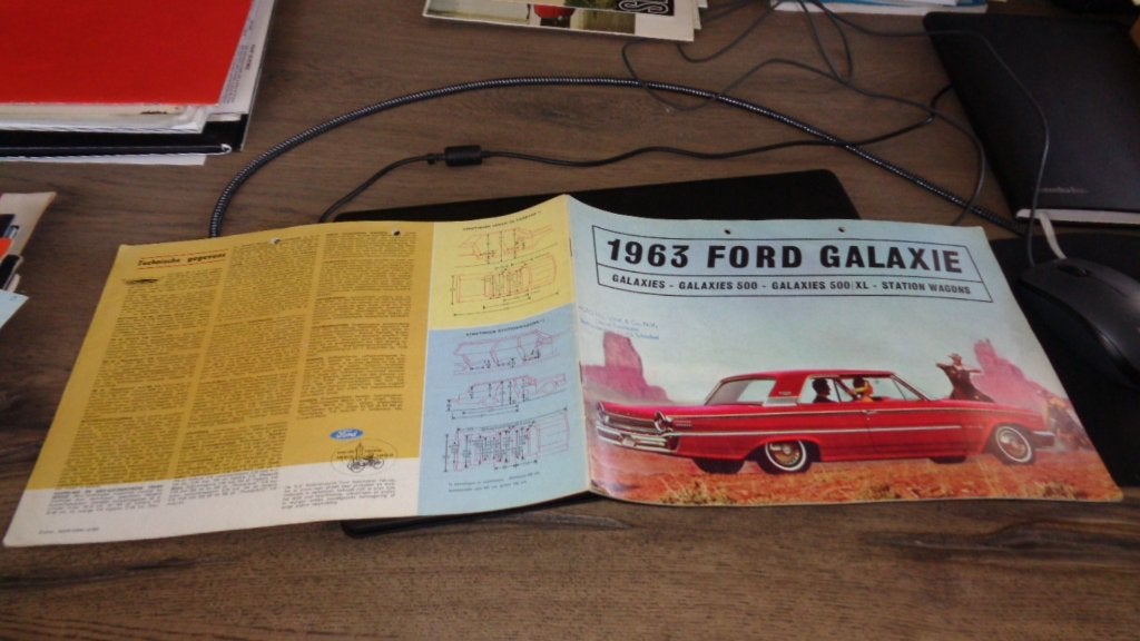 ZELDZAME Folder USA model FORD GALAXIE   1963, Verzenden, Zo goed als nieuw, Overige merken