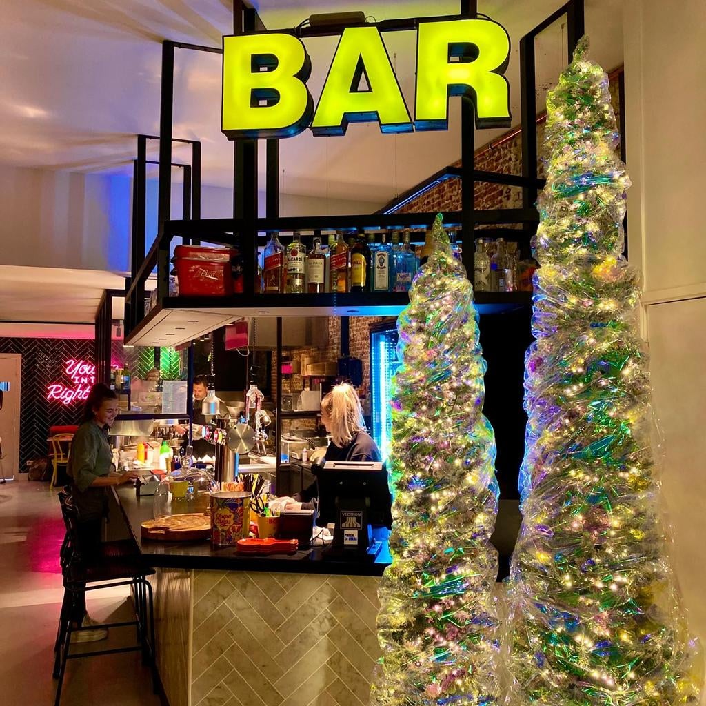 Vintage Neon Sign "BAR" - Geel, werkend, incl. transformator, Ophalen