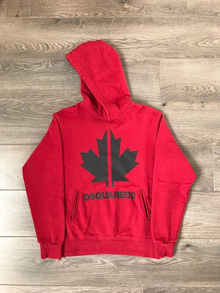 Dsquared2 hoodie rood met zwart logo, Kinderen en Baby's, Kinderkleding | Maat 164, Jongen of Meisje, Trui of Vest, Dsquared2