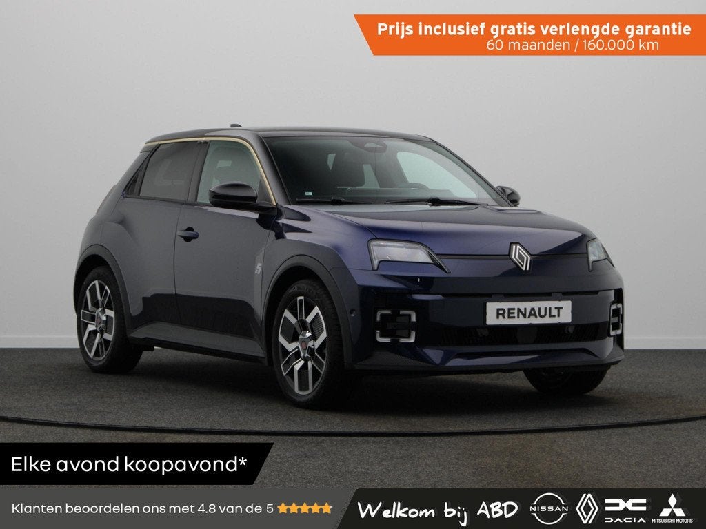 Renault 5 comfort range techno 52 kWh | Vijf jaar garantie |, Auto's, Renault, Stof, Blauw, Origineel Nederlands, Nieuw