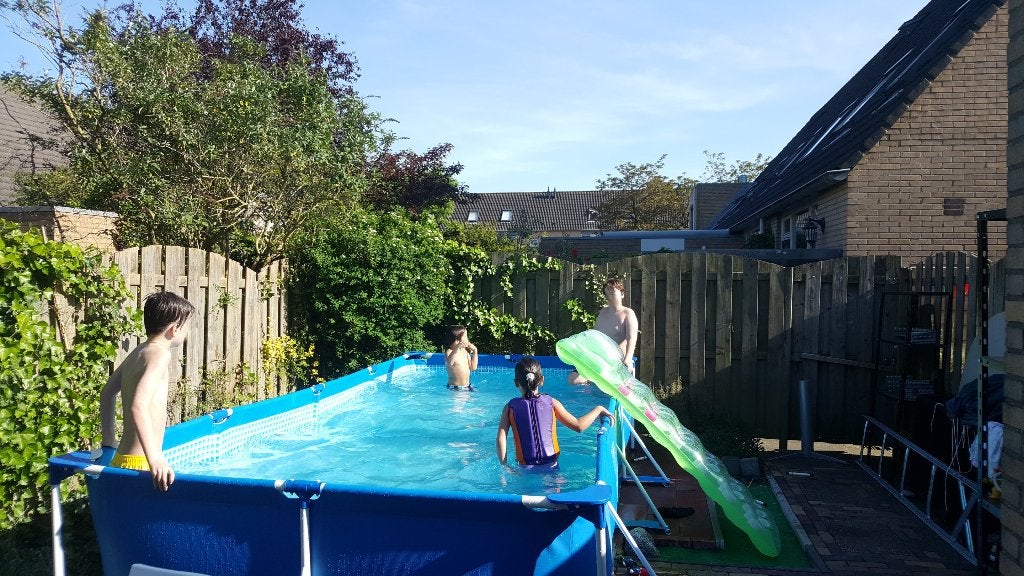 Intex zwembad 450x220 inclusief filterpomp, Tuin en Terras, Zwembaden, Ophalen, Gebruikt, 200 tot 300 cm, 80 tot 120 cm
