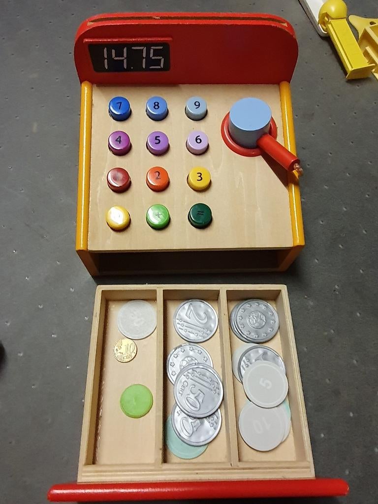 Houten kinder kassa leuk om winkeltje te spelen., Ophalen of Verzenden