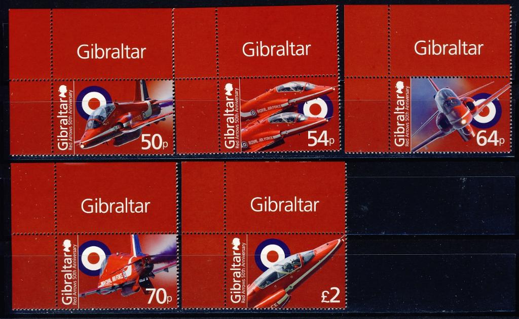 Gibraltar 1615/19 Vliegtuigen 2014 postfris, Ophalen of Verzenden, Postfris
