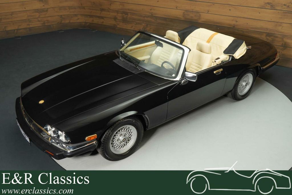 Jaguar XJS Cabriolet | Full options | 1990, Auto's, Oldtimers, Automaat, Beige, Cabriolet, Zwart