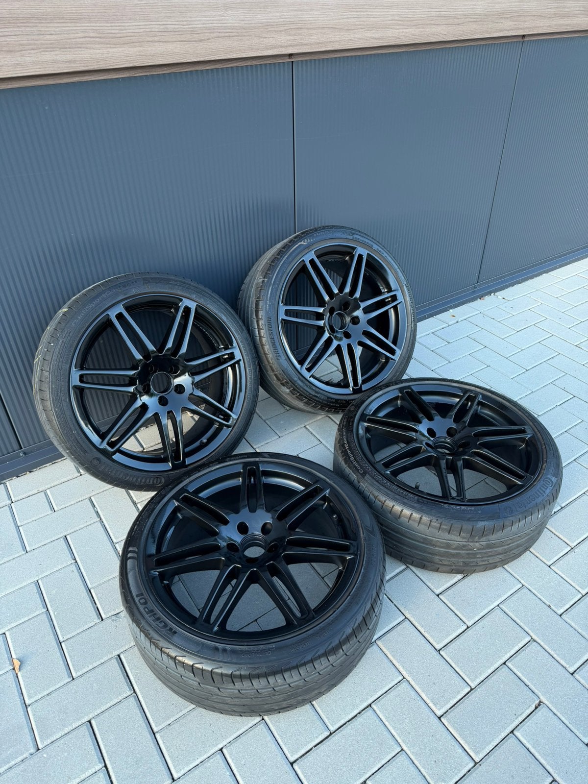 5x100 18 inch zwarte velgen Seat, VW, Audi, Ophalen, 18 inch, Banden en Velgen, Zomerbanden
