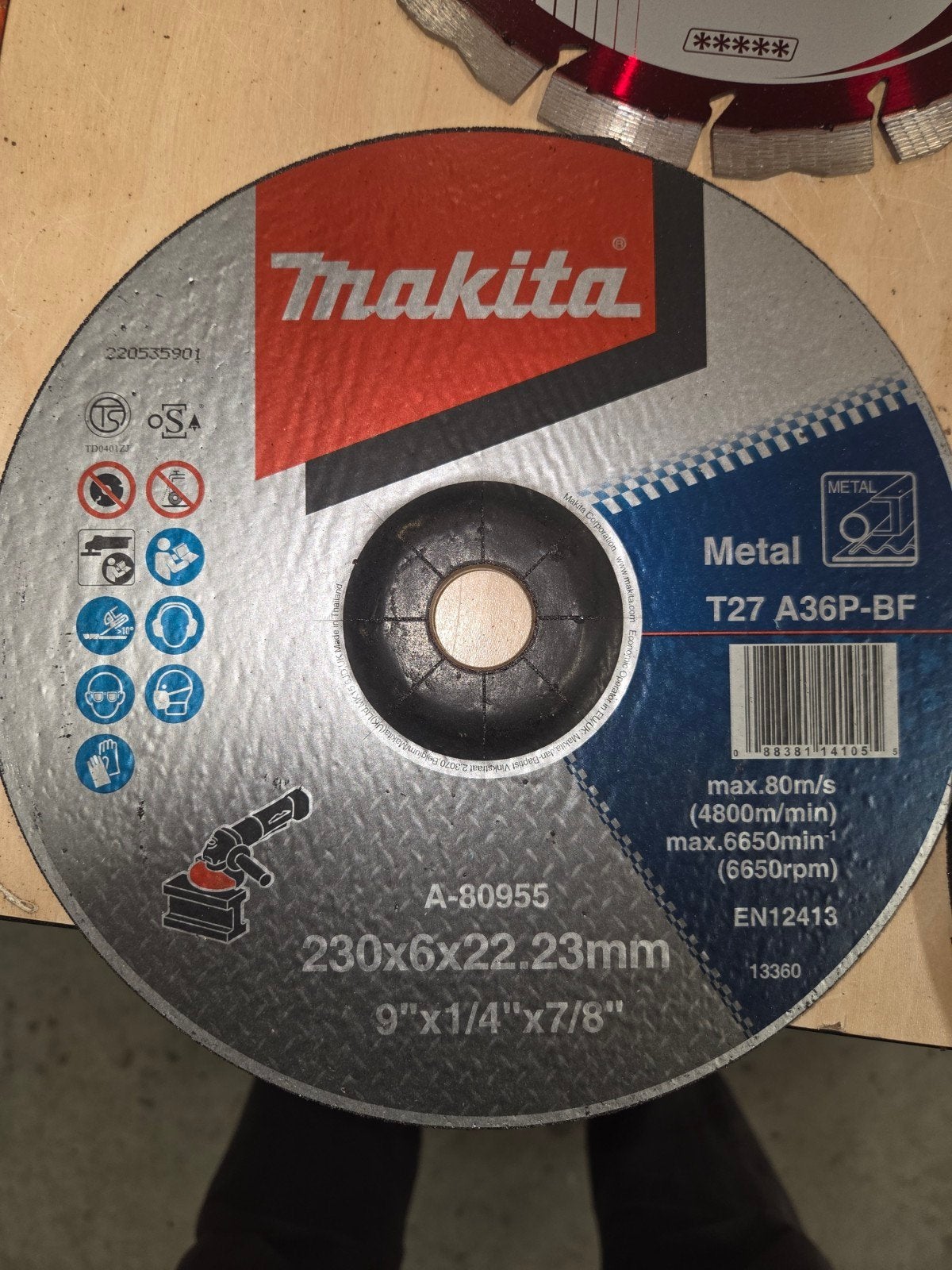 afbraamschijf nieuw. 230x6mm, Ophalen, Nieuw, 1000 watt of meer, Haakse handslijpmachine