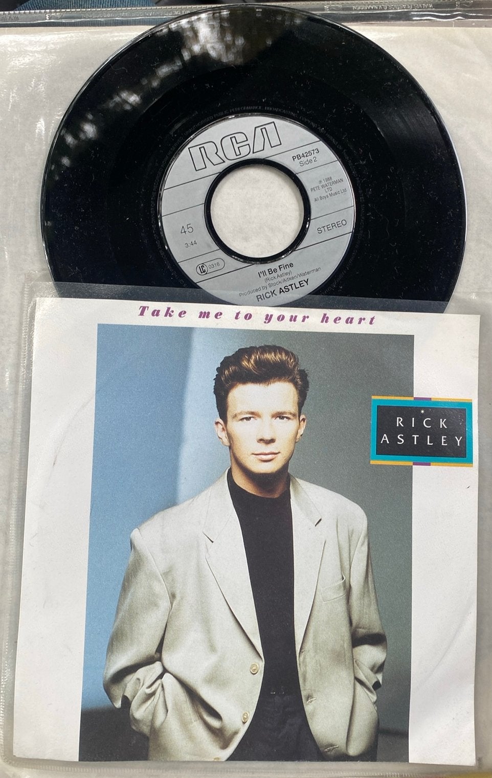 Rick Astley - take me to your heart, Ophalen of Verzenden, Zo goed als nieuw, 12 inch