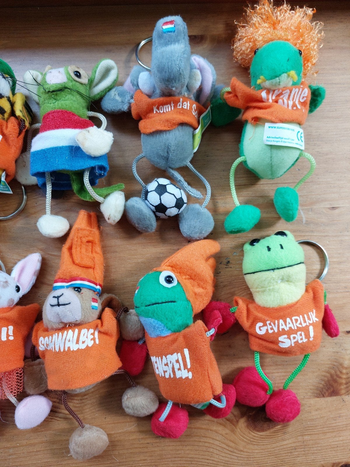 Super de boer oranje bungels knuffeltjes voetbal WK, Ophalen of Verzenden