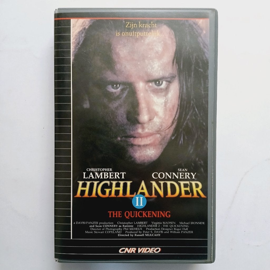 Highlander 2: The Quickening - NL ex rental vhs - CNR Video, Cd's en Dvd's, Alle leeftijden, Science Fiction en Fantasy, Ophalen of Verzenden