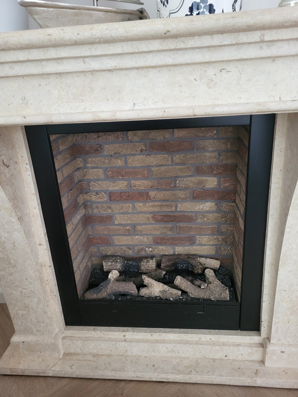 Inzet haard met steendecor Xaralyn en bio ethanol brander, Ophalen, Zo goed als nieuw, Inbouwhaard, Overige soorten