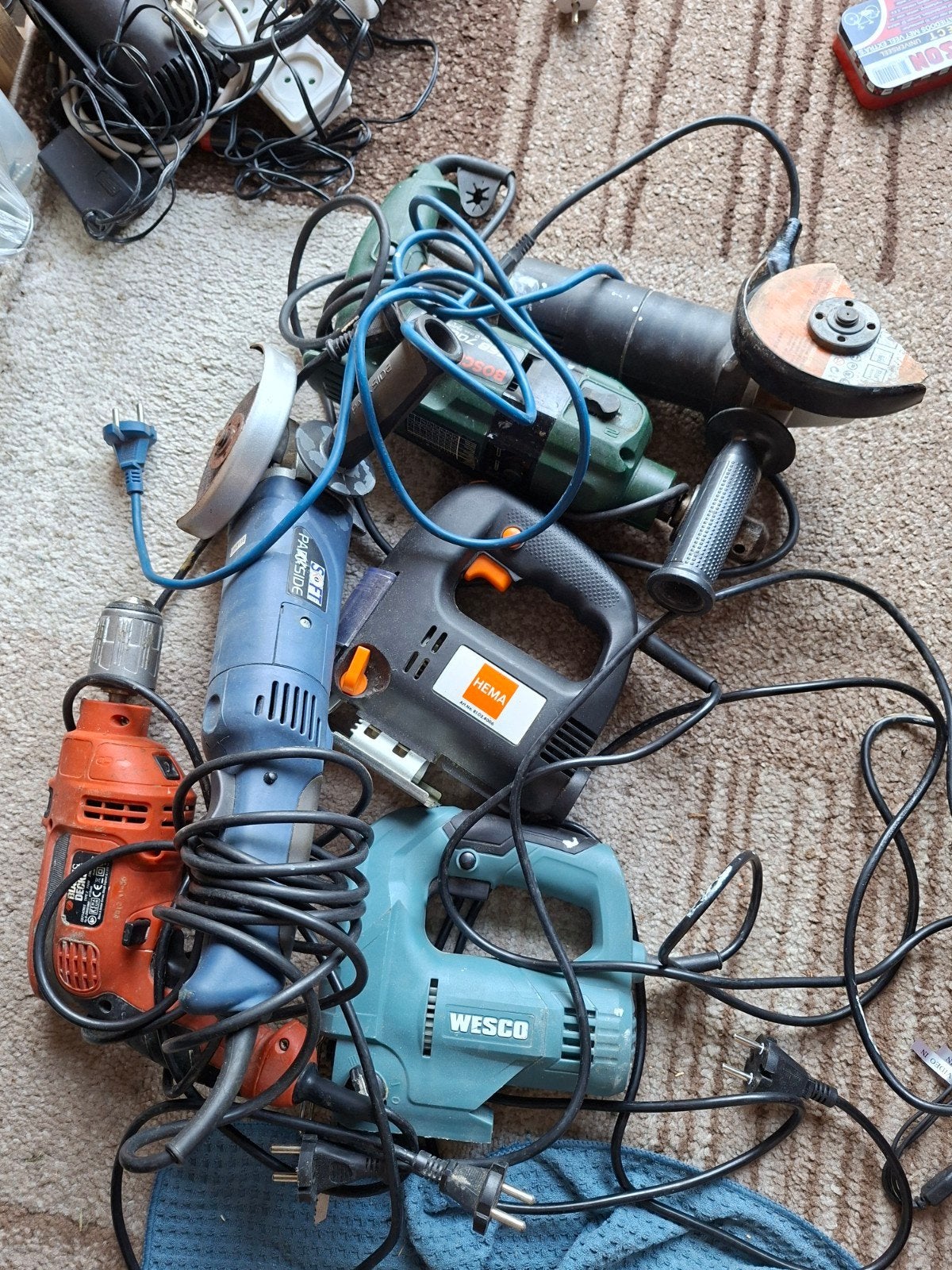 Diverse elektrische gereedschappen: decoupeerzagen, slijper, Ophalen of Verzenden, Gebruikt, Zaag, Bosch