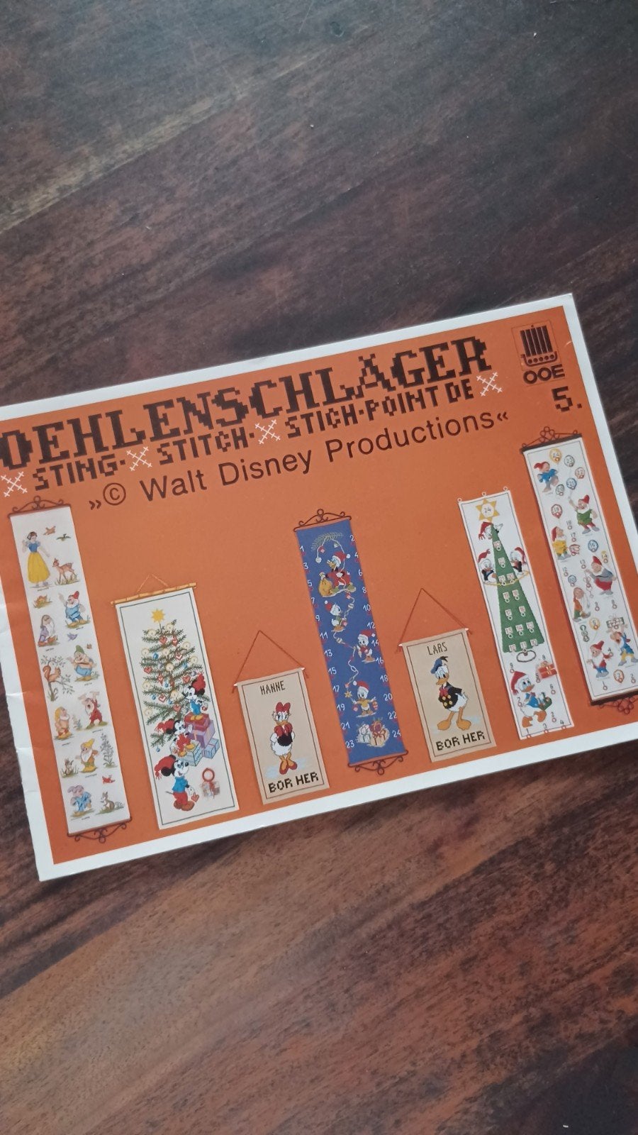 Vintage: Walt Disney,  borduurpatronen, Ophalen of Verzenden, Zo goed als nieuw, Handborduren, Patroon