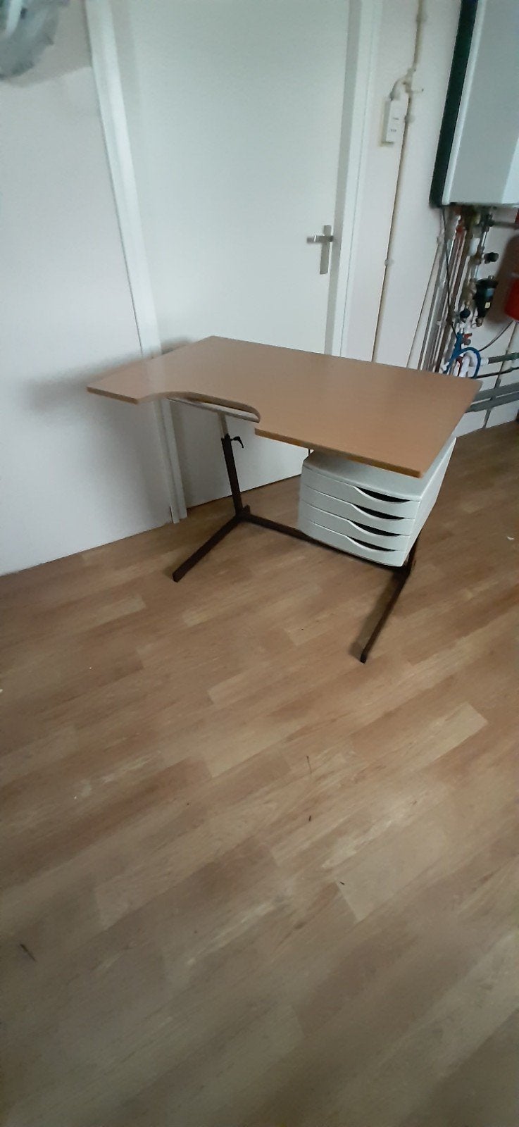 Mooie verstelbare schooltafel met lades en liniaal, Diversen, Schoolbenodigdheden, Ophalen, Gebruikt