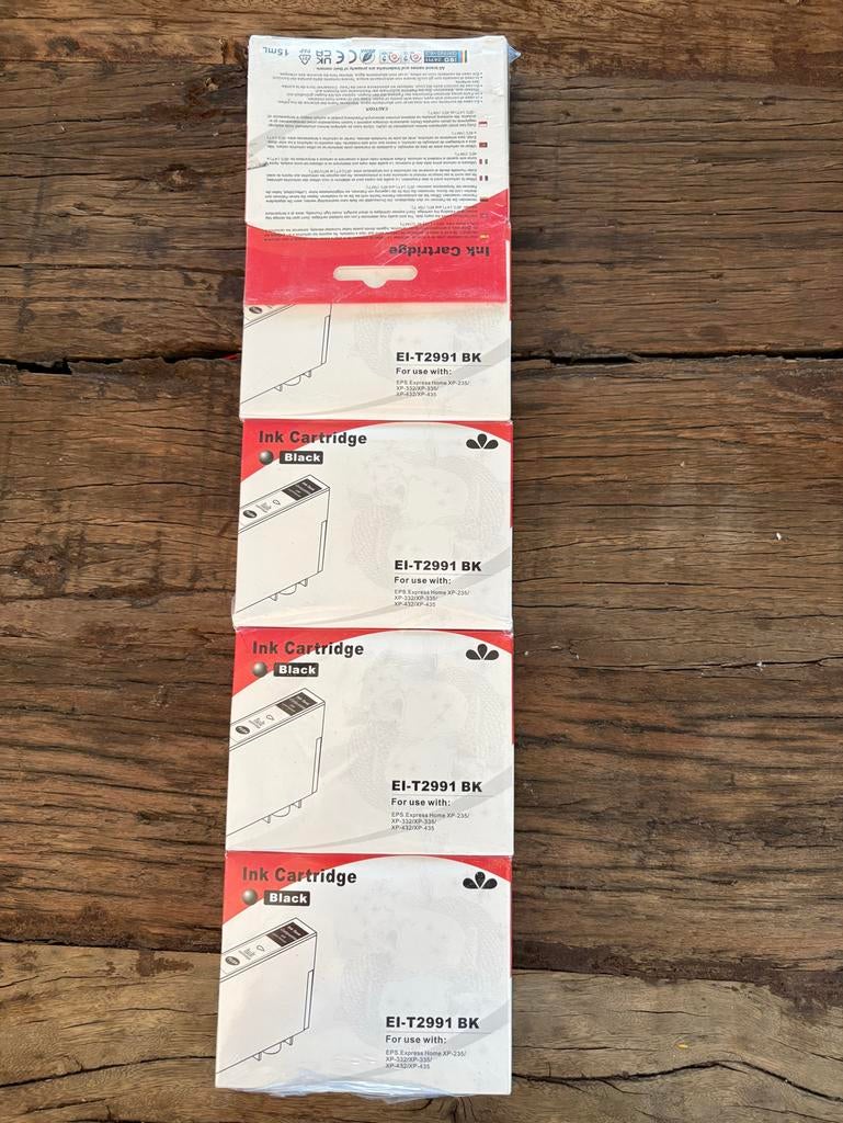 5x Epson T2991 BK Zwarte Inktcartridge - Nieuw in verpakking, Ophalen of Verzenden, Nieuw, Zwart-en-wit printen, Inkjetprinter