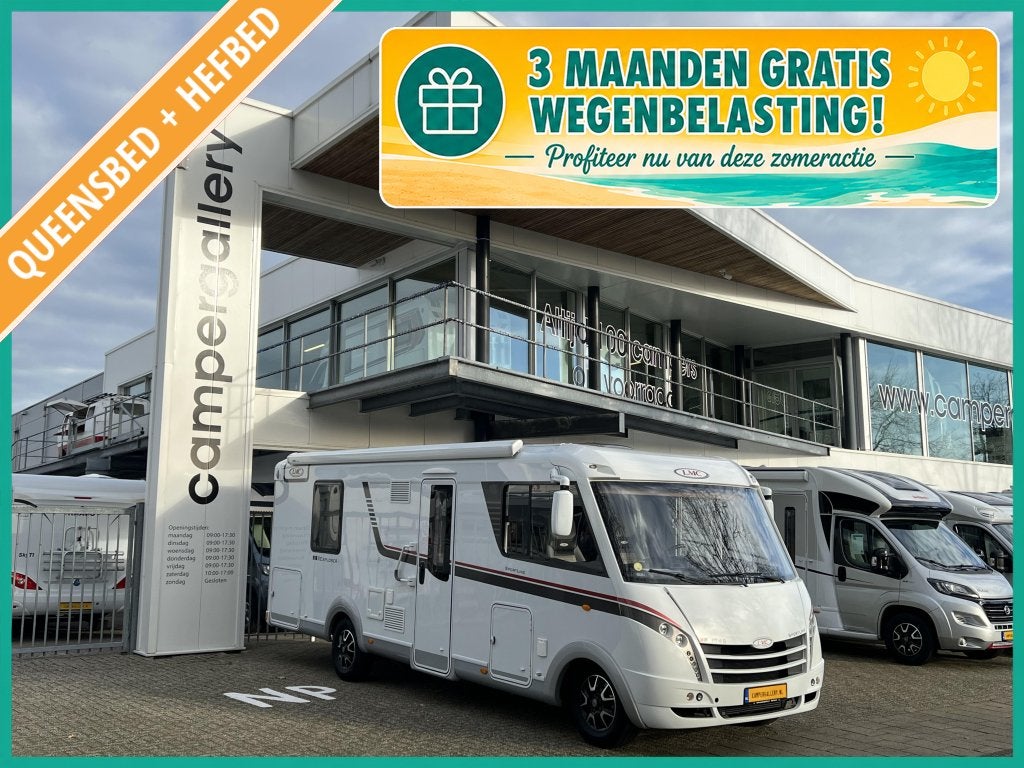 LMC Explorer SportLine 745 QUEENSBED+HEFBED 2X ZONNEPANEEL, Integraal, Fiat, 7 tot 8 meter, Bedrijf