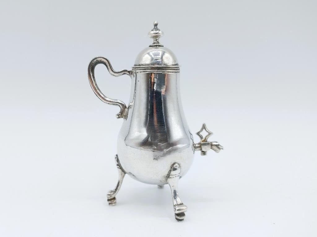 Zilveren miniatuur kraantjeskan, F. van Strant II, Amsterdam, Verzenden, Zilver