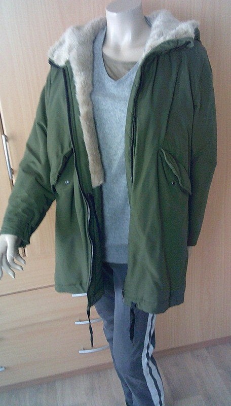 ZARA TRF collection groene parka jas maat M, Maat 38/40 (M), Verzenden, Zara, Zo goed als nieuw