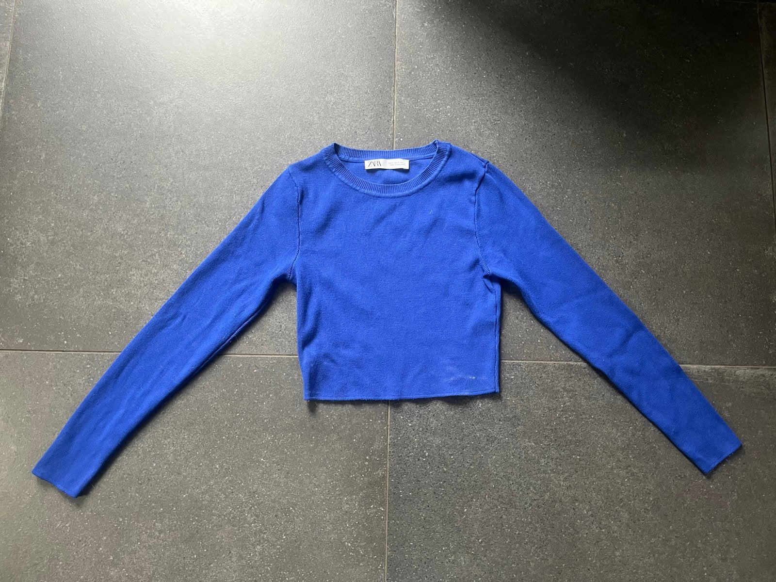 Zara Cropped Trui - Maat S - Blauw, Ophalen of Verzenden, Zo goed als nieuw, Maat 36 (S), Blauw