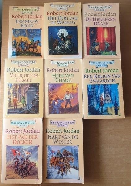 Robert Jordan - 8x Rad des Tijds, Boeken, Fantasy, Ophalen of Verzenden, Gelezen, Robert Jordan