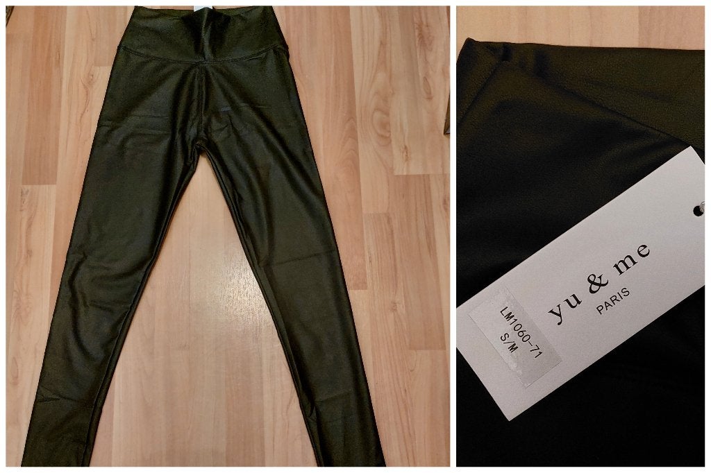 Yu & Me - Legging met leatherlook (maat S / M), Kleding | Dames, Broeken en Pantalons, Zwart, Nieuw, Ophalen of Verzenden, Maat 36 (S)