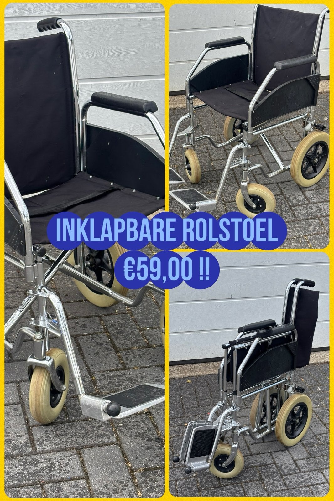 Inklapbare Rolstoel antilekbanden nu €59,00, Meer info ☎️0️⃣6️⃣➖2️⃣0️⃣9️⃣0️⃣1️⃣0️⃣4️⃣0️⃣, Ophalen of Verzenden, Zo goed als nieuw