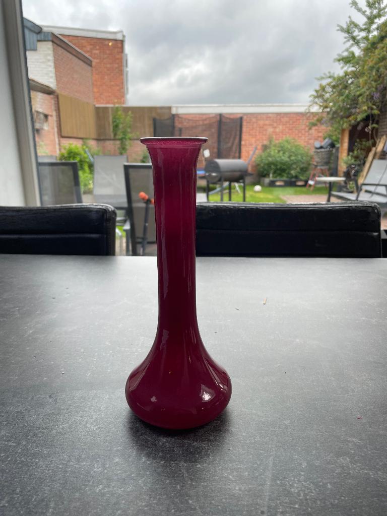 Vintage single-stem vaasje, 23cm, Huis en Inrichting, Woonaccessoires | Vazen, Overige kleuren, Ophalen of Verzenden, Minder dan 50 cm