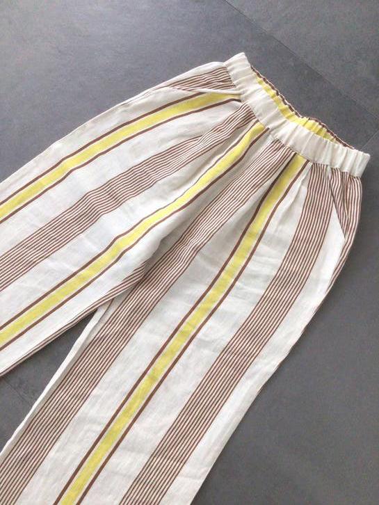Mantje Texel 3/4 linnen broek maat Medium z.g.a.n. KOOPJE, Maat 38/40 (M), Beige, Ophalen of Verzenden, Zo goed als nieuw