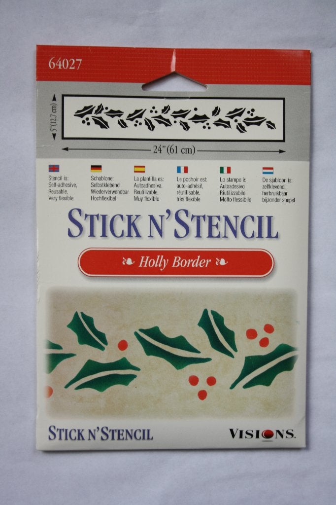 Stick N' Stencil Holly Border 64027, Verzenden, Nieuw, Overige typen